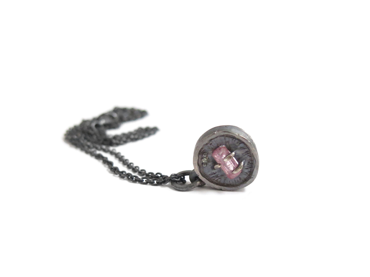 PINK TOURMALINE & MINT SAPPHIRE PENDANT