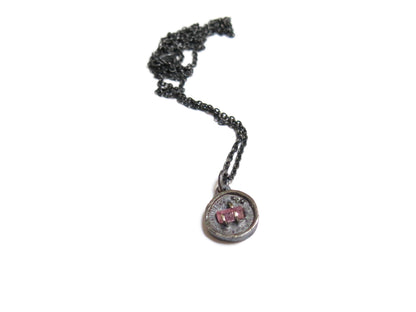 PINK TOURMALINE & MINT SAPPHIRE PENDANT
