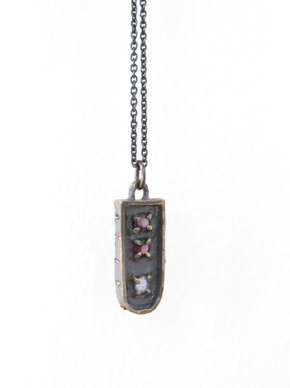 AMETHYST, YOGO SAPPHIRE & PINK SAPPHIRES PENDANT