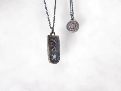 AMETHYST, YOGO SAPPHIRE & PINK SAPPHIRES PENDANT