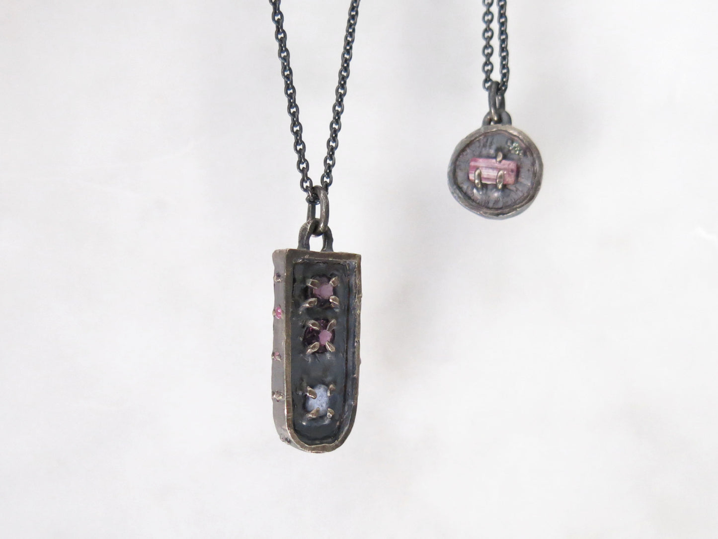 AMETHYST, YOGO SAPPHIRE & PINK SAPPHIRES PENDANT