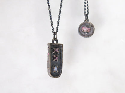 AMETHYST, YOGO SAPPHIRE & PINK SAPPHIRES PENDANT