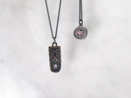 PINK TOURMALINE & MINT SAPPHIRE PENDANT