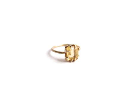 14K NATURAL CITRINE RING