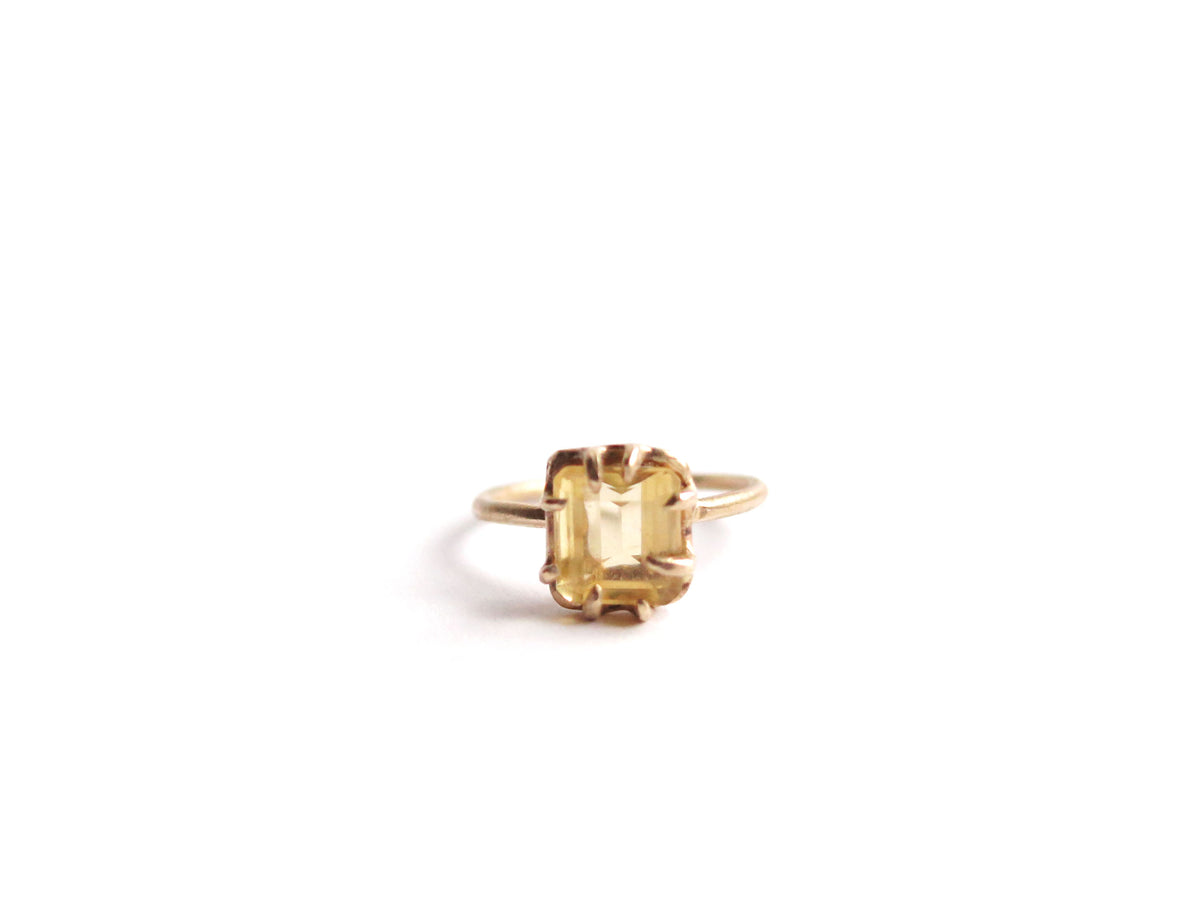 14K NATURAL CITRINE RING
