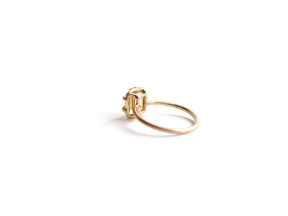 14K NATURAL CITRINE RING