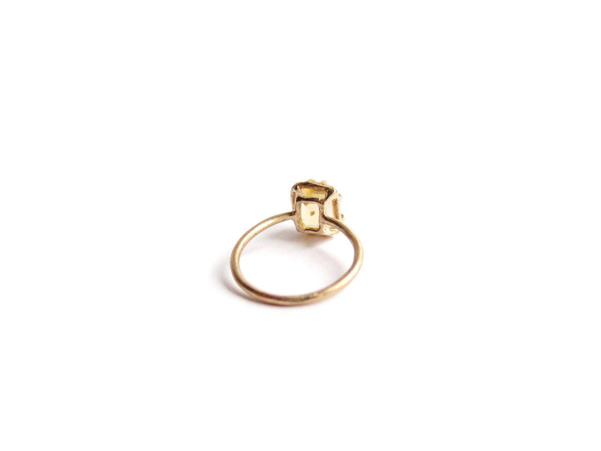 14K NATURAL CITRINE RING