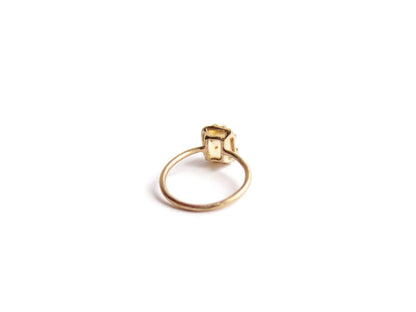 14K NATURAL CITRINE RING