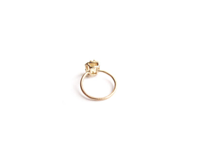 14K NATURAL CITRINE RING