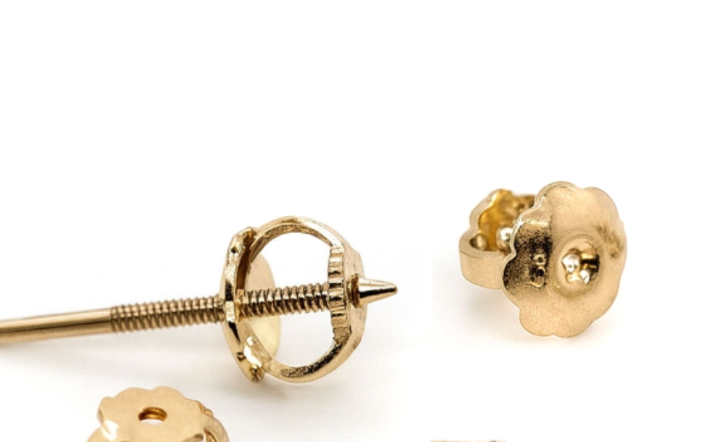 14K yellow gold screw backs SMALL