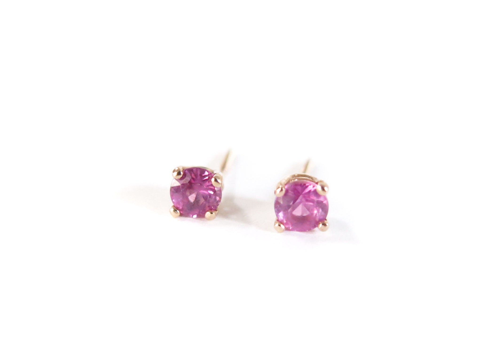 Pink 2025 sapphire studs